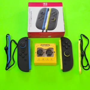 Nintendo Switch 2 Joy Con 2 L & R Controller Blue and Light Yellow with Aknes TMR - New